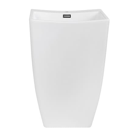 Streamline 21.7 in. Solid Surface Resin Freestanding Basin In Glossy White K-1490-20